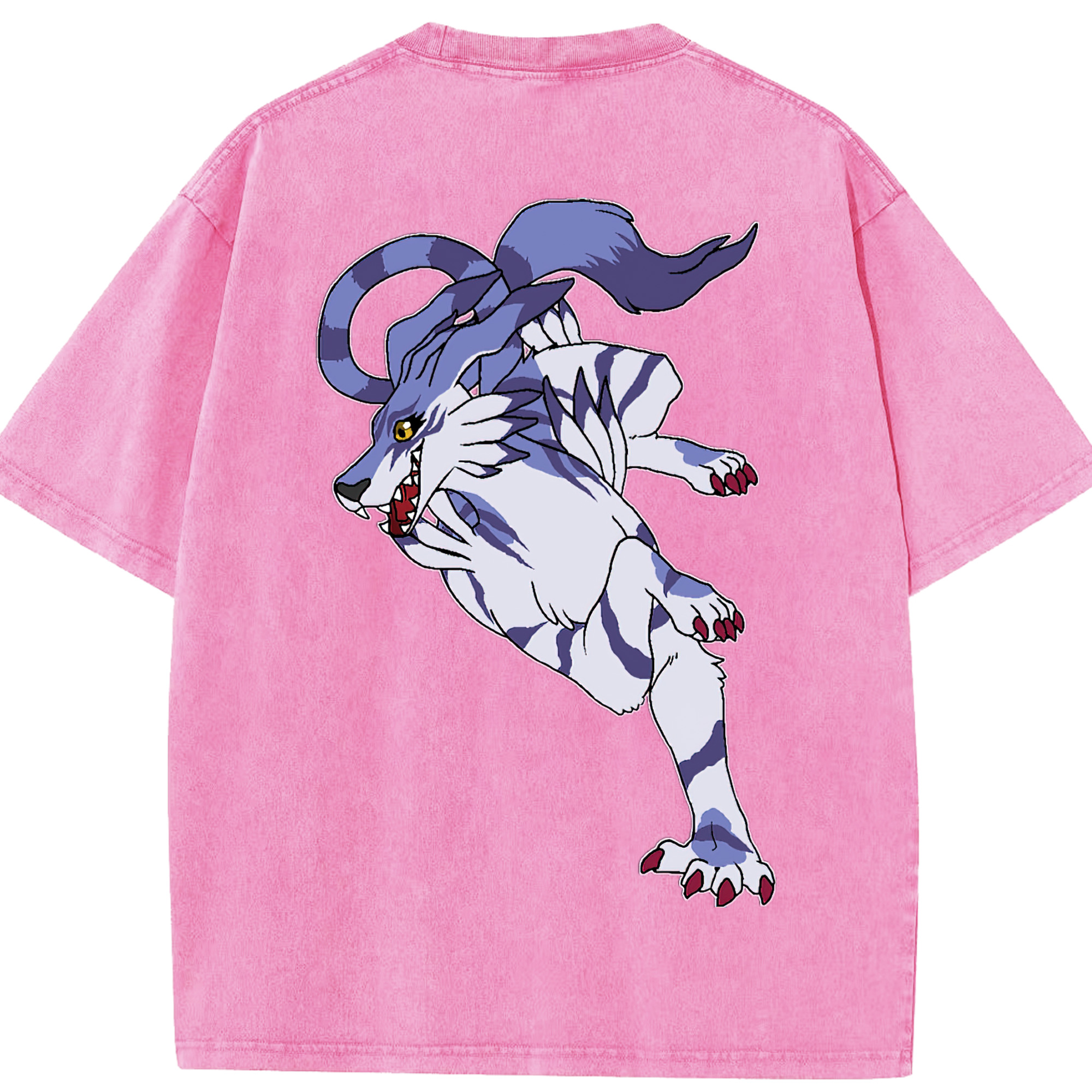 （画像用） Digimon デジタルモンスター/デジモン 綿100% ヴィンテージ風 半袖Tシャツ（背面プリント）